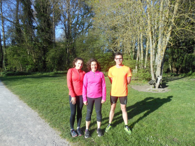 Une petite affluence,ce lundi,néanmoins une belle séance d'allure sur 3000m ,dans le parc de la Bouv